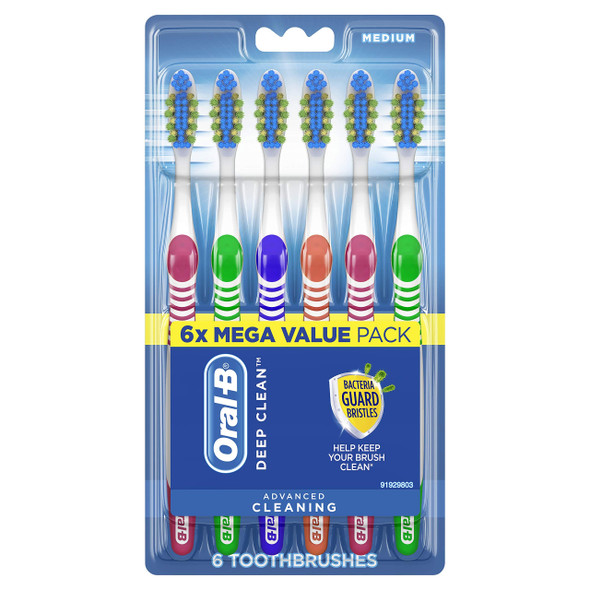 Oral-B Complete Deep Clean Toothbrush, Medium, 6 Count