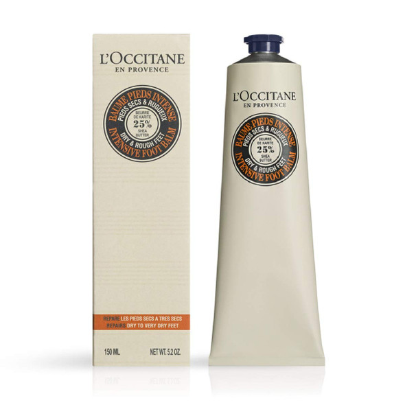 L'Occitane Shea Butter Intensive Foot Balm with 25% Shea Butter and Allantoin for Dry to Very Dry Feet, Net Wt. 5.3 oz.