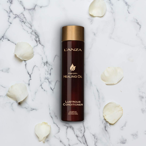 L'ANZA Keratin Healing Oil Lustrous Conditioner for Damaged Hair  Nourishes, Repairs, and Boosts Hair Shine & Strength for a perfect Silky Look, Sulfate-free, Parabens-free, Travel-size (1.7 Fl Oz)