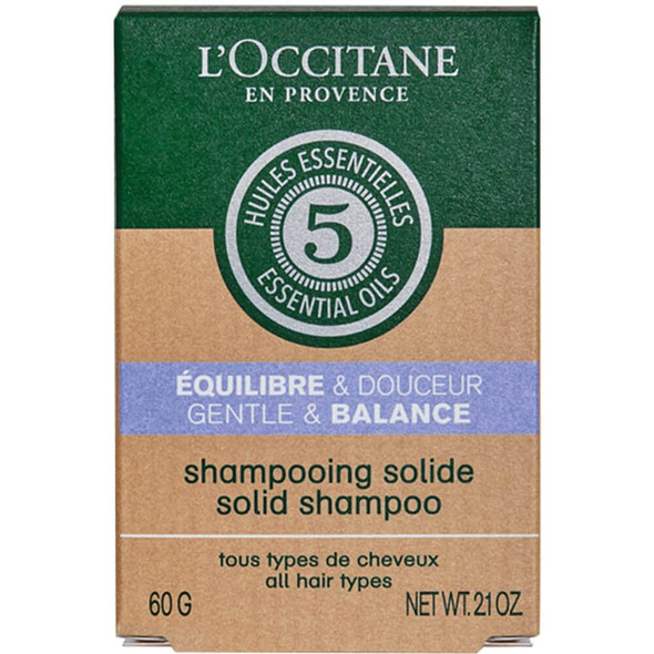 L'Occitane Gentle & Balance Solid Shampoo, 2.1 oz.