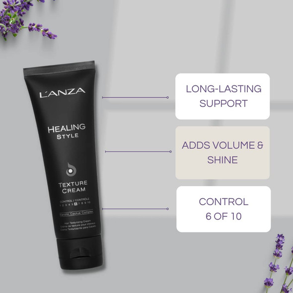 L'ANZA Healing Style Texture Cream with Medium Hold Effect, Nourishes and Refreshes the Hair, Controls Tangling and Protects from Heat and UV Rays (4.2 Fl Oz)