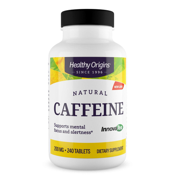 Healthy Origins Natural Caffeine 200 mg, 240 Tablets