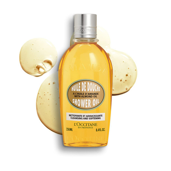 L'Occitane Cleansing And Softening Almond Shower Oil, 8.4 Fl Oz, Clear