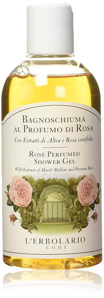 L'Erbolario Rosa Perfumed Shower Gel - Nourishes, Moisturizes And Protects The Skin - Refreshing Bath And Shower Foam Provides Gently Effective Cleansing - Softening And Toning Properties - 8.4 Oz