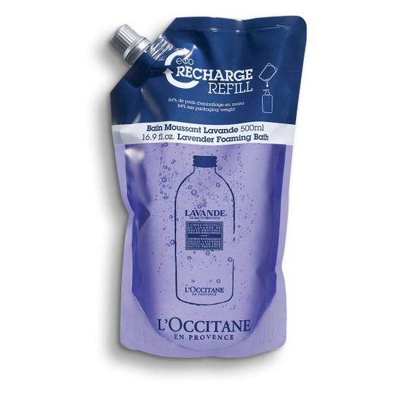 L'Occitane Relaxing & Foaming Lavender Bubble Bath, Refill, 16.9 Fl Oz