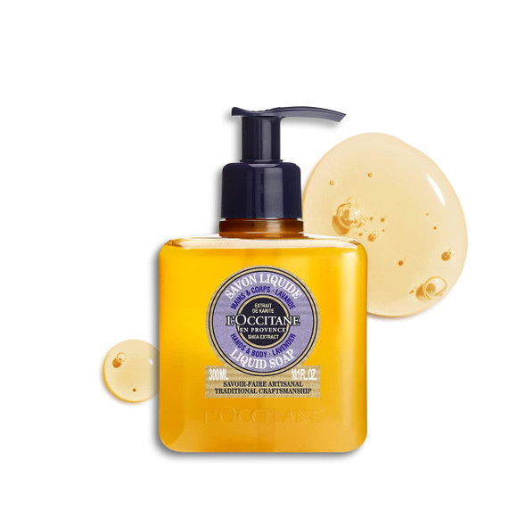 L'Occitane Shea Hands & Body Lavender Liquid Soap, 10.1 Fl Oz