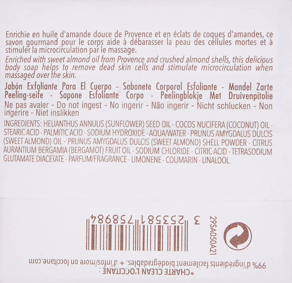 L'Occitane Almond Delicious Exfoliating Soap 1.7 Oz