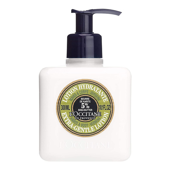 L'Occitane Shea Butter Hands & Body Verbena Extra-Gentle Moisturizing Lotion, 10.1 Fl Oz