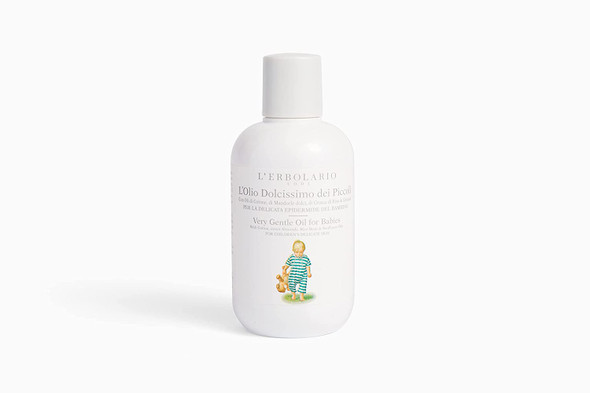 L'Erbolario Very Gentle Oil For Babies - Soothing, Protecting And Cleansing - For A Moisturizing Massage After Bathing - Ideal For Helping Baby Relax - Suitable For Very Delicate Skin - 6.7 Oz