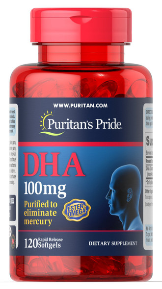 Puritan's Pride DHA 100 mg-120 Softgels