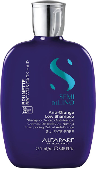 Alfaparf Milano Semi di Lino Brunette Anti-Orange Low Shampoo 250ml - mild anti-orange shampoo