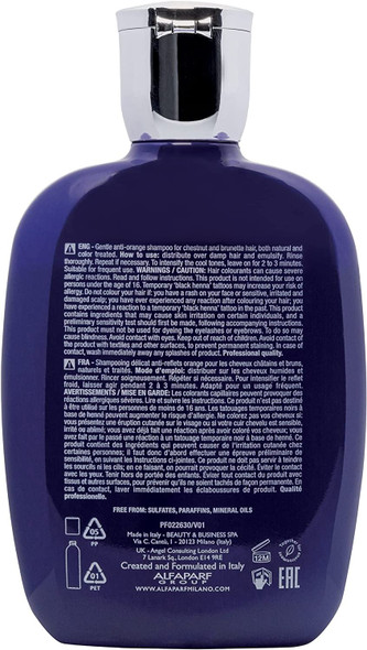 Alfaparf Milano Semi di Lino Brunette Anti-Orange Low Shampoo 250ml - mild anti-orange shampoo
