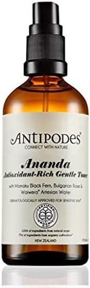 Antipodes Ananda Antioxidant-Rich Gentle Toner, 100% Natural, Cruelty-Free, Vegan & Organic 100ml