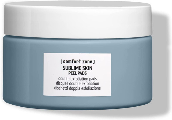 Comfort Zone - Sublime Skin Peel Pads for Face (28 Pads), Double Exfoliation for Brighter Complexion, Anti Aging, Vegan, White