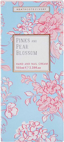 Heathcote & Ivory Florals Pinks and Pear Blossom Everyday Hand Cream with Vitamin E and Shea Butter, 100 ml