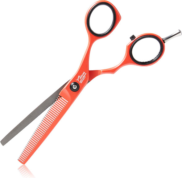 Jaguar 3054-9 Pastel Plus 40 Coral 5.5 inch 40 teeth thinning scissors - orange