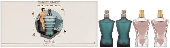 JEAN PAUL GAULTIER Le Male 4 Piece Miniature Eau De Toilette - 2 x 7ml Eau De Parfum 7 ml (Pack of 4)