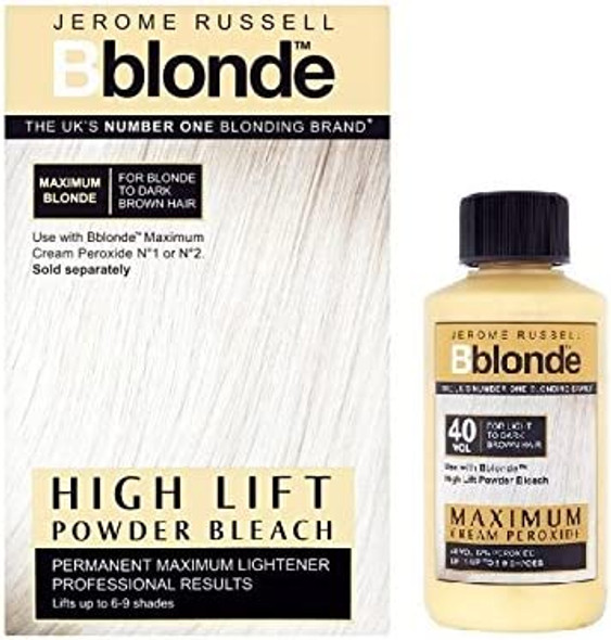 DUO Jerome Russell Bblonde High Lift POWDER Bleach + Cream Peroxide 40v12%