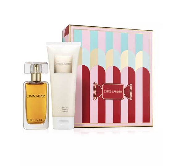 Estee Lauder Cinnabar Exotic Duo Eau De Parfum 1.7 Fl. Oz. Body Lotion 3.4 Fl. Oz. For Women Set