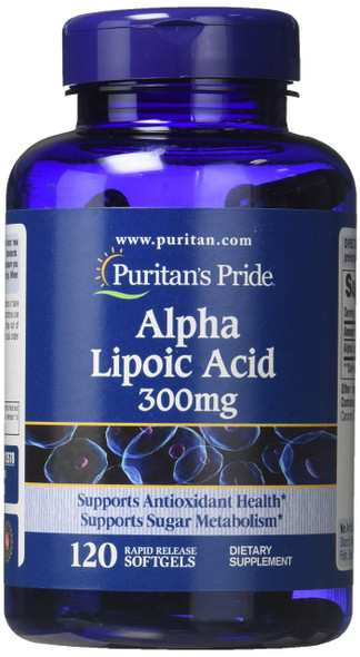 Alpha Lipoic By Puritan'S Pride, Supports Antioxidant Health, 300Mg, 120 Rapid Release Softgels