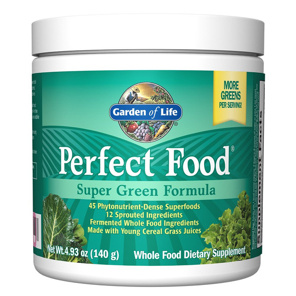 Garden of Life Whole Food Vegetable Supplement - Perfect Food Green Superfood Dietary Powder, 4.93 Ounce