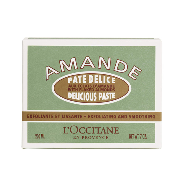 L'OCCITANE Almond Delicious Paste 200ml, Exfoliating Body Scrub, Almond Oil, Exfoliates, Smoothens & Softens Skin, Vegan Formula, Luxury Body Care