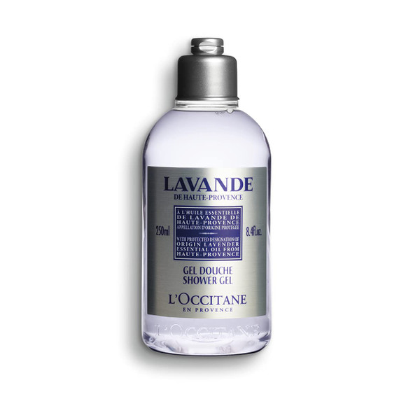 L'OCCITANE Lavender Shower Gel 250ml| Luxury Body Wash| Lavender Essential Oil|Gently Cleanses Skin