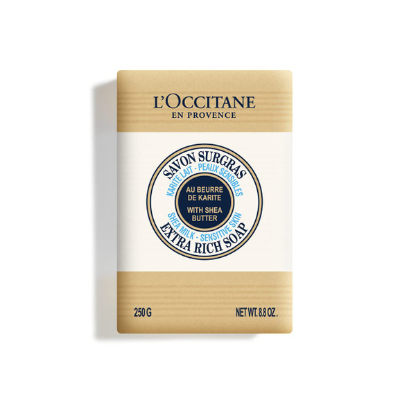 L'OCCITANE Shea Milk Extra Rich Solid Soap 250g| Shea Butter Luxury Soap| Gentle and Moisturising