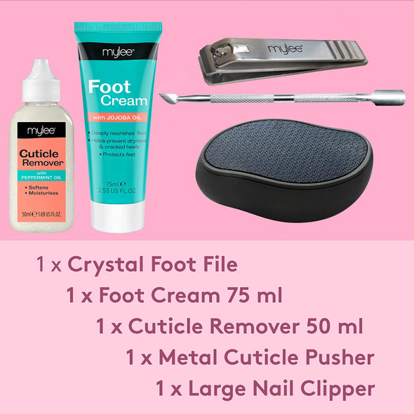 Mylee Crystal Foot File Pedicure Glass Foot Scraper Callus & Dead Skin  Remover