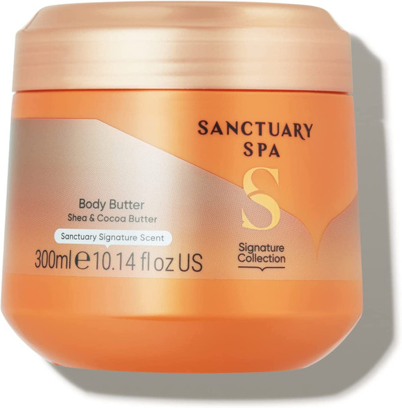 Sanctuary Spa Body Butter for Women, No Mineral Oil, Cruelty Free & Vegan Cocoa Butter & Shea Butter Moisturiser, 300ml