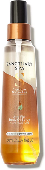 Sanctuary Spa Body Oil Spray, No Mineral Oil, Cruelty Free and Vegan Body Spray Moisturiser, 150 ml
