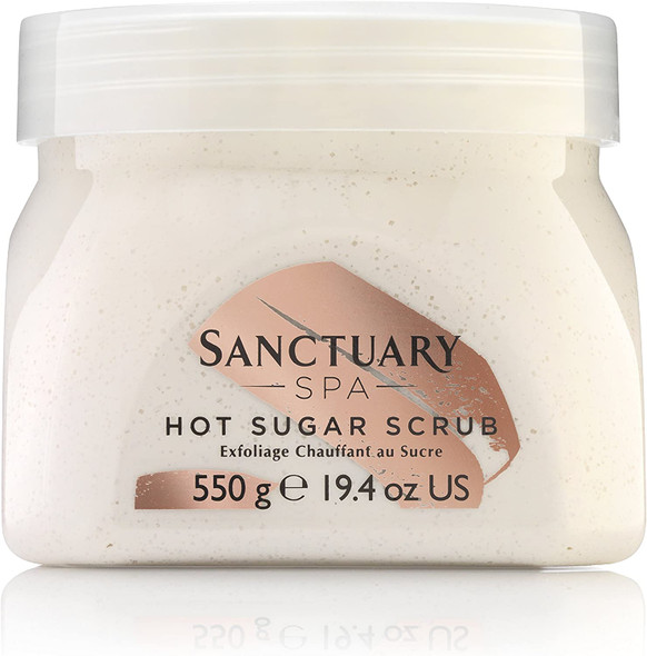 Sanctuary Spa Body Scrub, Hot Sugar Scrub, Exfoliating, Vegan and Cruelty Free 550g