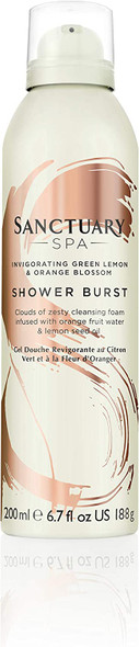 Sanctuary Spa Foaming Shower Gel, Green Lemon and Orange Blossom Shower Burst, 200ml