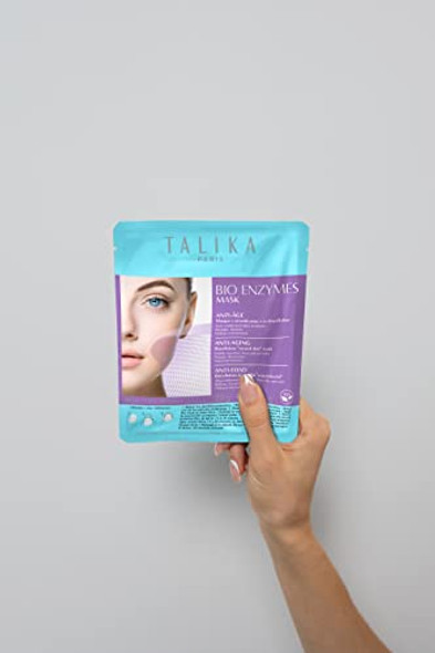 Talika Bio Enzymes Anti-Ageing Mask - Smoothing Anti-Ageing Face Mask - Biocellulose Moisturising Mask - Second Skin Effect Beauty Sheet Mask - 12G