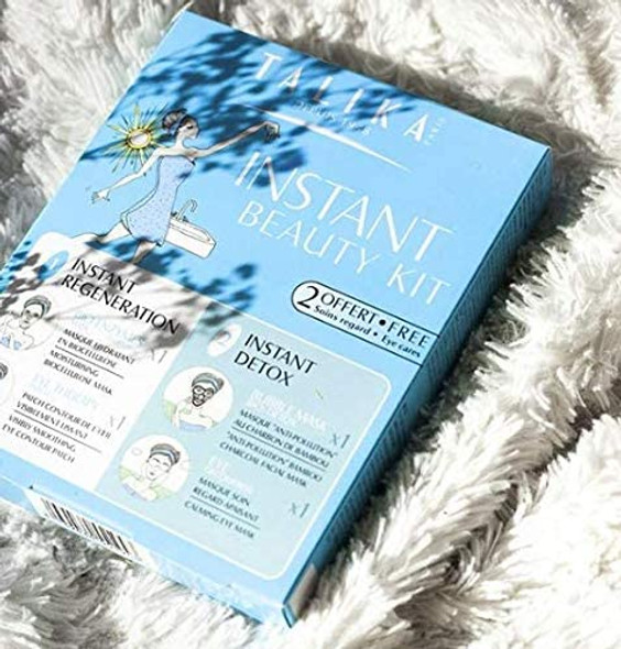 TALIKA Instant Beauty Kit Essential Regeneration Face Mask and Eye Detox Kit to Go - Bio Enzymes Mask Hydrating + Eye Therapy Patch + Bubble Mask Bio-Detox + Eye Decompress 12543