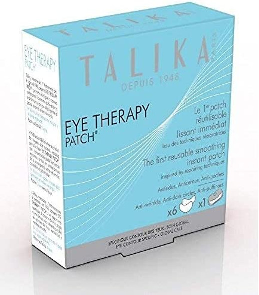 Talika Eye Therapy Patch - Instant Smoothing Eye Patches - Mask For Dark Circles & Tired Eyes - 6 Pairs Reusable & Travel Case
