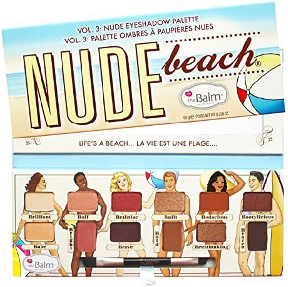 theBalm Palettes Cosmetics Nude Beach Eyeshadow Palette 9.6G, Beige
