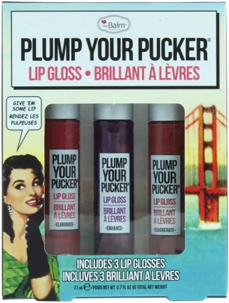 The Balm Lip Gloss Plump Your Pucker Set 3Pc