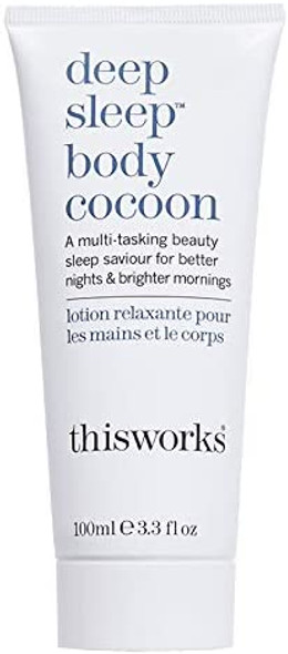This Works Deep Sleep Body Cocoon: A Nourishing Body Moisturiser With Skin-Soothing Shea Butter, Infused With Relaxing Lavender and Calming Chamomile Essential Oils for a Restful Nights Sleep, 100ml