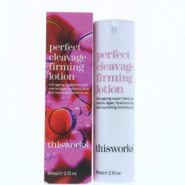 This Works Perfect Cleavage Firming Lotion, The Award-Winning Anti-Ageing Moisturiser for Neck and Decolletage, a Youth-Boosting Skin Tightening Cream with Vitamin C, Algae and Larch Extract, 60 ml