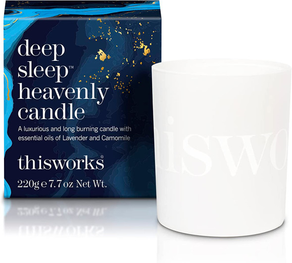 This Works Deep Sleep Heavenly Candle, A Limited Edition Aromatherapy Candle Enriched with Pure Essential Oils of Lavender, Camomile and Vetivert, Hand Poured, 40 Hour Burn Time, 220g