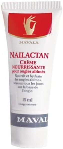 Mavala Nailactan Nutritive Nail Cream Tube for Damaged Nails, 0.5 Ounce