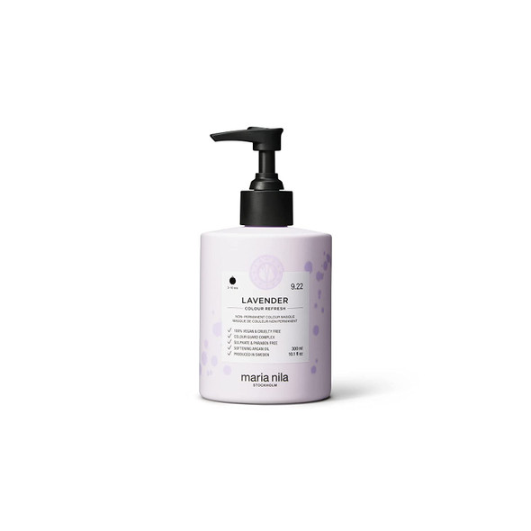 Maria Nila Color Refresh Lavender, 10.1 Fl Oz / 300 ml, Purple Color Bomb, Semi-Permanent Pigments, 100% Vegan & Sulfate/Paraben free