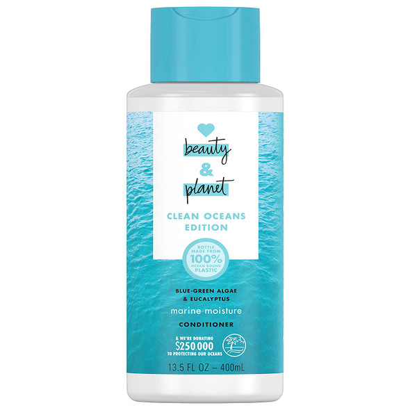 Love Beauty & Planet Marine Moisture Conditioner Clean Oceans Edition Blue-Green Algae & Eucalyptus Hydrating 13.5 oz