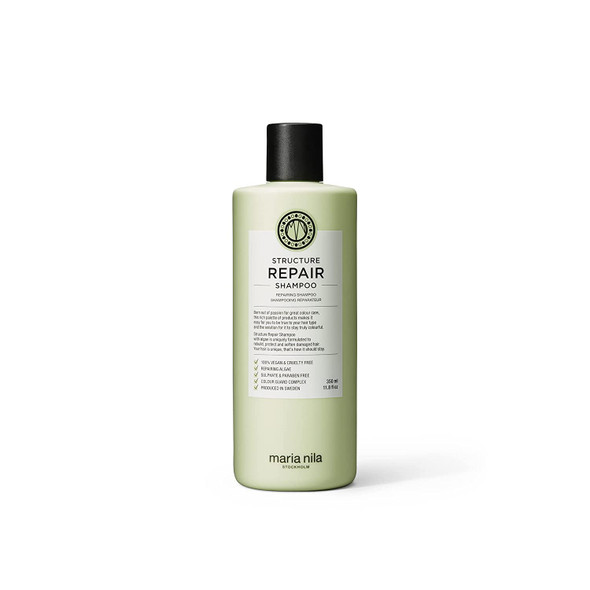 Maria Nila Structure Repair, For Damaged & Chemically Treated Hair, Algae Extract Rebuilds & Moisturizes, 100% Vegan & Sulfate/Paraben free