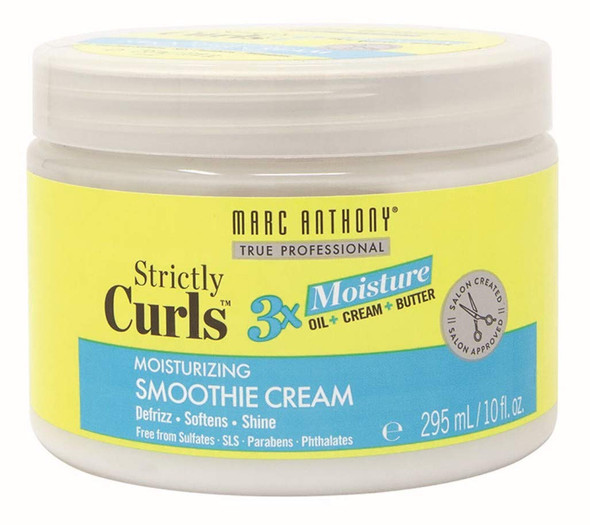 Marc Anthony Strictly Curls 3X Moisture Smoothie Cream 10 Ounce (295ml) (3 Pack)