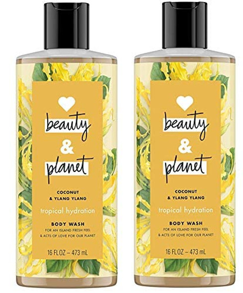 Love Beauty And Planet Coconut and Ylang Ylang Tropical Hydration Body Wash, 16 oz, 2 count