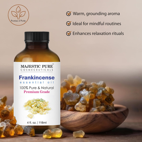 MAJESTIC PURE Frankincense Essential Oil  Pure and Natural Premium Quality Oil 4 fl oz