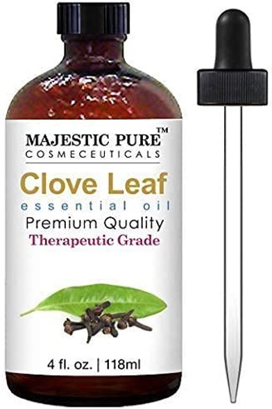 Clove Essential Oil and Cinnamon Essential Oil Bundle by Majestic Pure - Great Combo for Aromatherapy, Massage, Topical and Household Uses