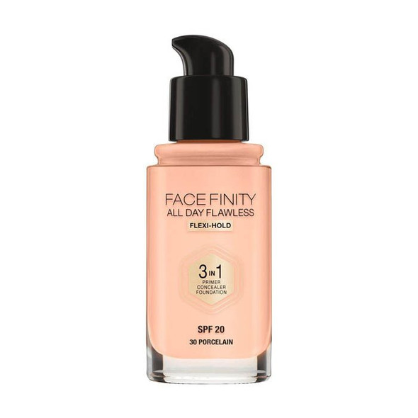 Max Factor All Day Flawless Facefinity 3In1 Liquid Foundation 30 Porcelain
